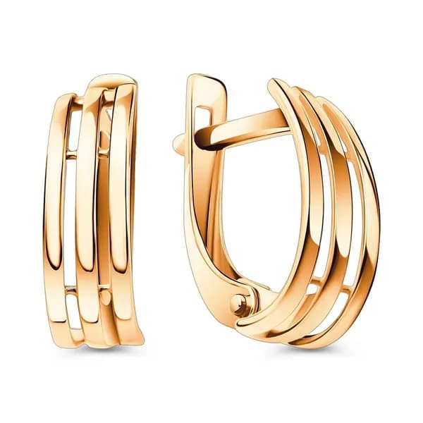 Серьги женские из красного золота 375 пробы 585GOLD