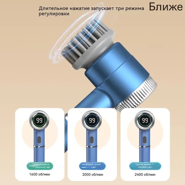 Беспроводная электрощётка-универсал: посуда, обувь, плитка, сантехника