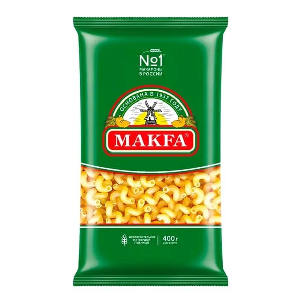 Makfa Макароны Витки 400 гр, 1 уп