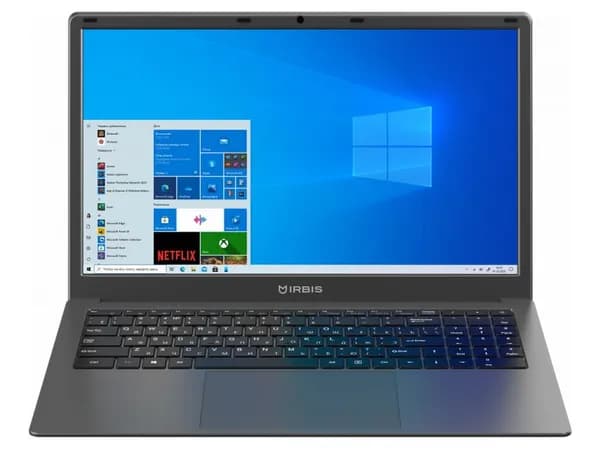 IRBIS NB253 Ноутбук 15.6", Intel Pentium J3710, RAM 4 ГБ, SSD 128 ГБ, Intel HD Graphics 500, Windows Pro, (NB253), темно-серый, Русская раскладка