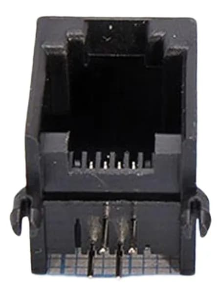 Розетка телефонная RJ14 на плату 4 контакта TJ6P4C (55-03)