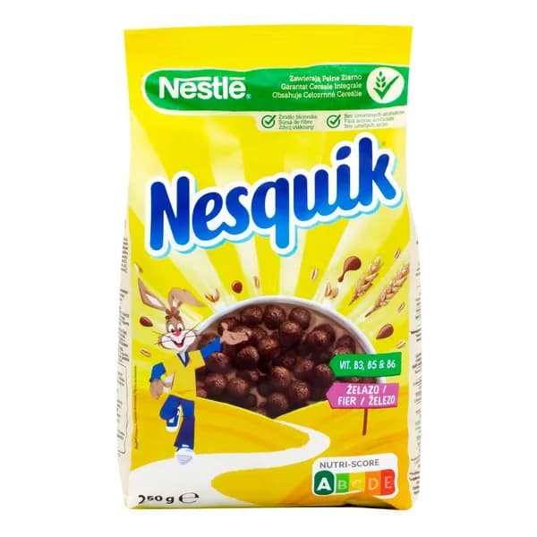 Сухой завтрак шарики Nestle Nesquik цельнозерновые шоколадные 250 г