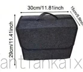 Складной органайзер для багажника автомобиля, черный, 30x29x15 см, сумка для хранения из фетра, универсальный бокс