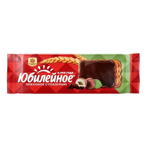 Печенье Юбилейное сахарное с орехами 116 г