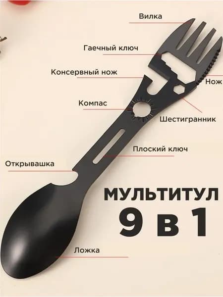 Мультитул вилка ложка походная