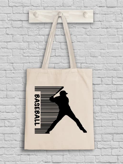 Шоппер сумка qr code штрихкод спорт baseball бейсбол