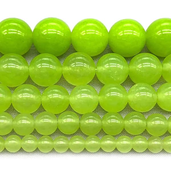 Зелёный камень, нефритовый шарик, для изготовления браслетов DIY