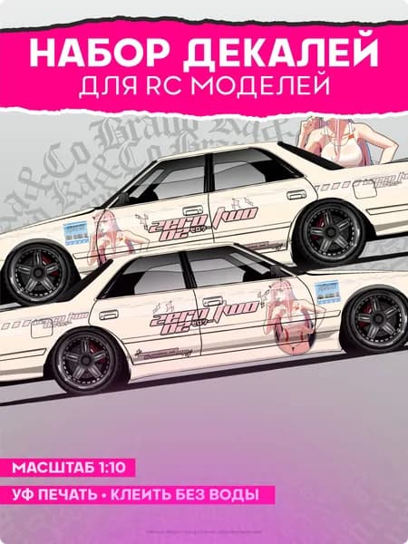 Декали для моделей машин RC Ливрея Zero Two 02