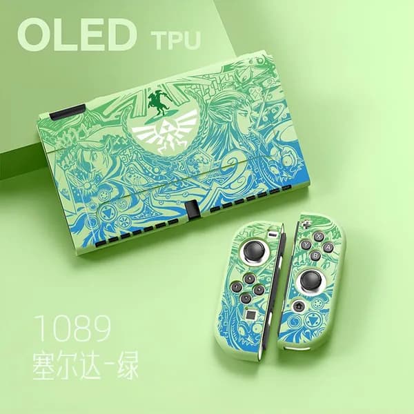 Яркий защитный чехол для SwitchOLED, съемный чехол для игровой консоли, мягкий защитный чехол из ТПУ.