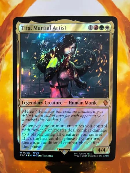 Портативные карты MTG Настройка и прокси высококачественной фольги Тифа, боевый артист225
