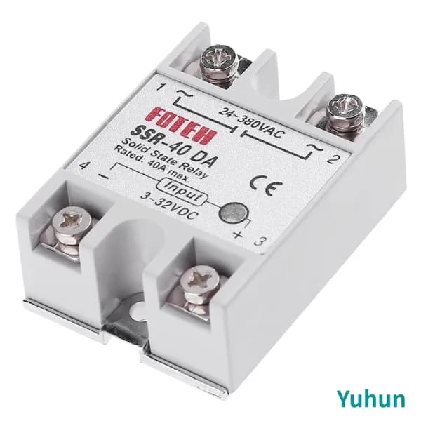 Твердотельное реле FOTEH SSR-40DA на 40 А, постоянный ток на входе 3 32 В, переменный ток на выходе 24 380 В