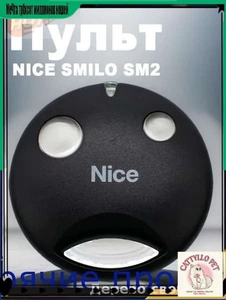 Пульт для автоматики ворот и шлагбаумов Nice Smilo SM2/ брелок Найс / Умный дом (1шт)