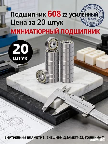 20 шт подшипников ABEC-7 608 ZZ для скейтборда и роликов Качественная подшипниковая сталь Для самоката
