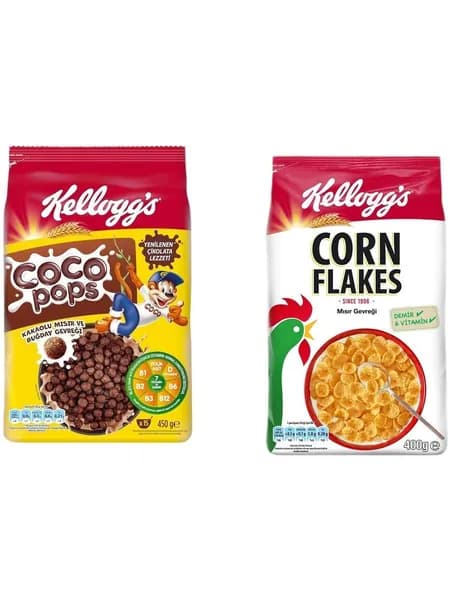 Завтрак Кукурузные хлопья Kellogg's 400 г + Коко Попс 450 г