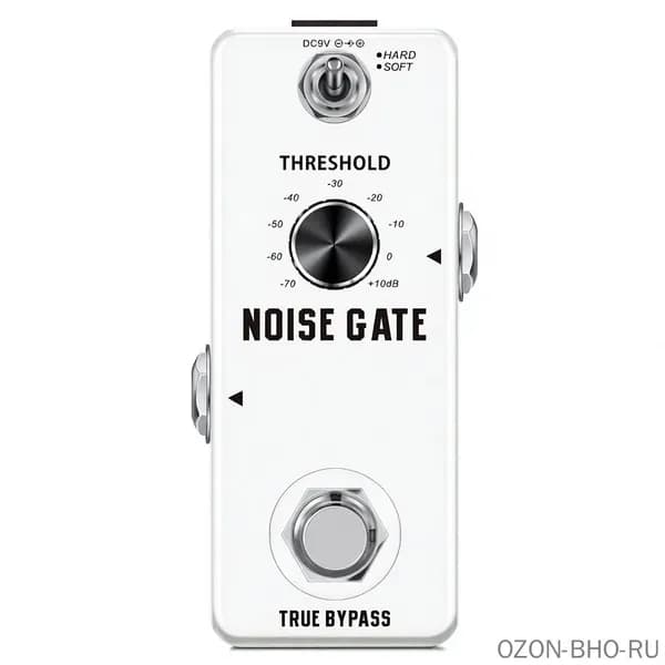 Педаль-эффект для гитары Single Noise Gate с истинным байпасом, корпус из цинкового сплава, цвет желтый или синий, рабочий ток 13 мА, вес 145 граммов