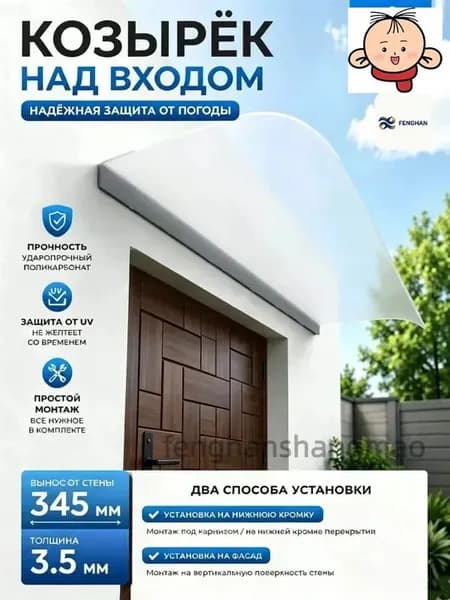 Солнцезащитный козырек, матовый Установленный на плоскости,50*80cm