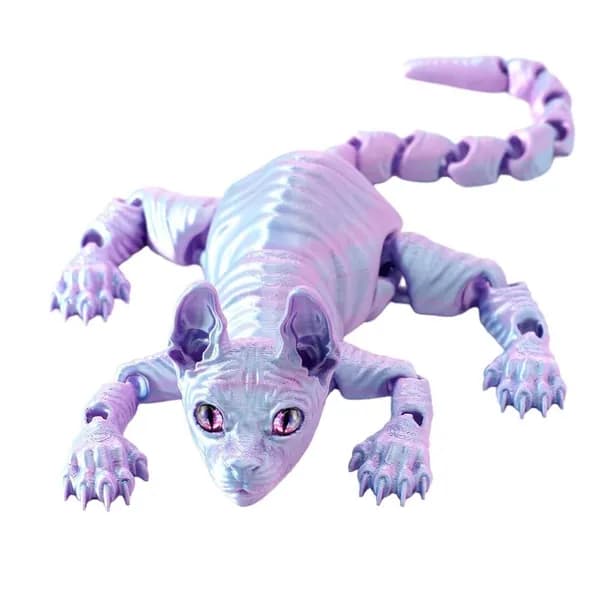 Подвижный кот сфинкс игрушка-антистресс 22см