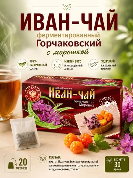 Иван-чай ферментированный Горчаковский с морошкой 20 пакетиков