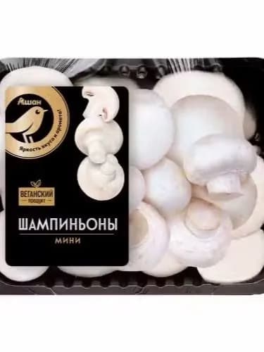 Шампиньоны АШАН Золотая птица Мини целые 1.5 кг
