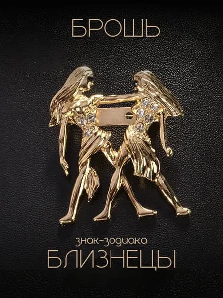 Брошь знак зодиака Близнецы - на последний звонок