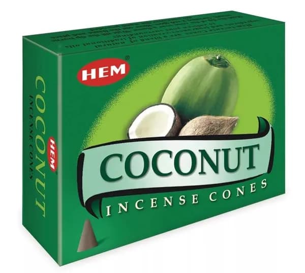 HEM Coconut Cones Благовоние конусы Кокос, 10 шт