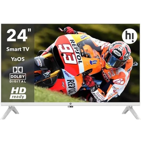 Hi Телевизор 24″ HD, белый
