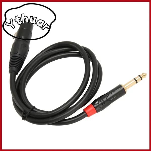 Кабель XLR Female to TRS 1м, высококачественный, для звукозаписи и живых выступлений