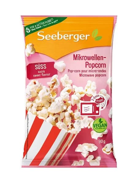 Попкорн Seeberger сладкий для микроволновой печи, 90 г