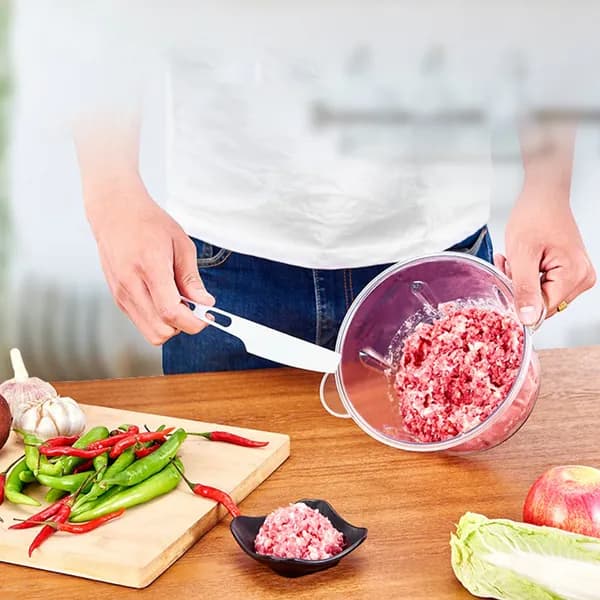 Мясорубка из нержавеющей стали, 2 л, стеклянная чаша, 2 скорости