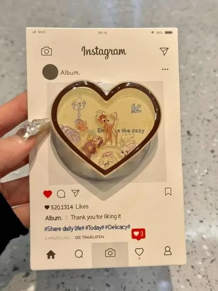 Держатель для телефона PopSocket, дизайн Сердце, многоцветный