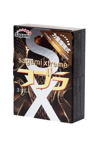 Супер облегающие презервативы SAGAMI XTREME COBRA 3 шт