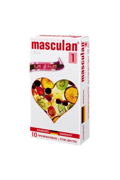 Презервативы Masculan Ultra 1 Тутти-Фрутти Tutti-Frutti 10 шт