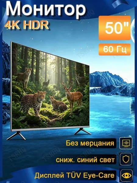 Телевизор 50″ 4K HDR, белый