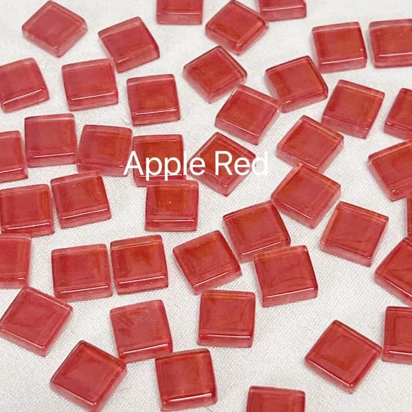 1cm чистая мозаика прозрачный квадрат красный