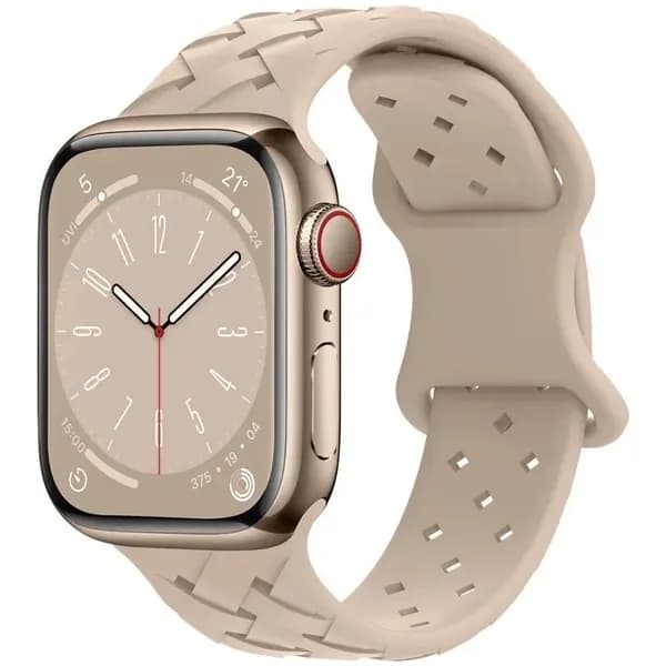 Силиконовый ремешок для Apple Watch Band Ultra 49мм 44мм 40мм 45мм 41мм 38мм 42мм, спортивный плетеный браслет-петля для iWatch Series 9 8 7 6 3