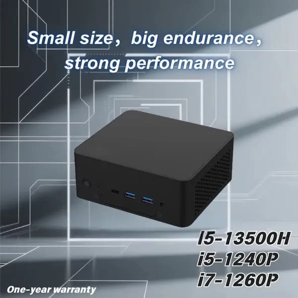 Мини-ПК i5-1240P (Intel Core i5-1240P, RAM Отсутствует, SSD 50 ГБ, Intel Graphics, Windows 11 Pro), черный