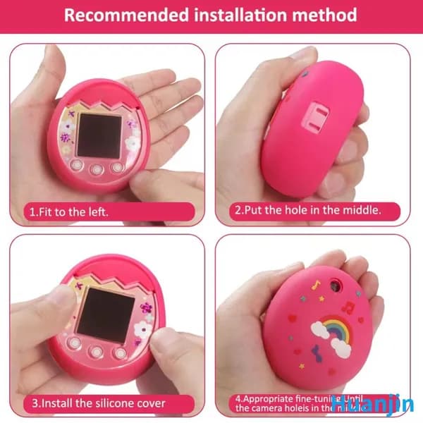 Силиконовый водонепроницаемый ударопрочный чехол для Tamagotchi Pix с радужным принтом