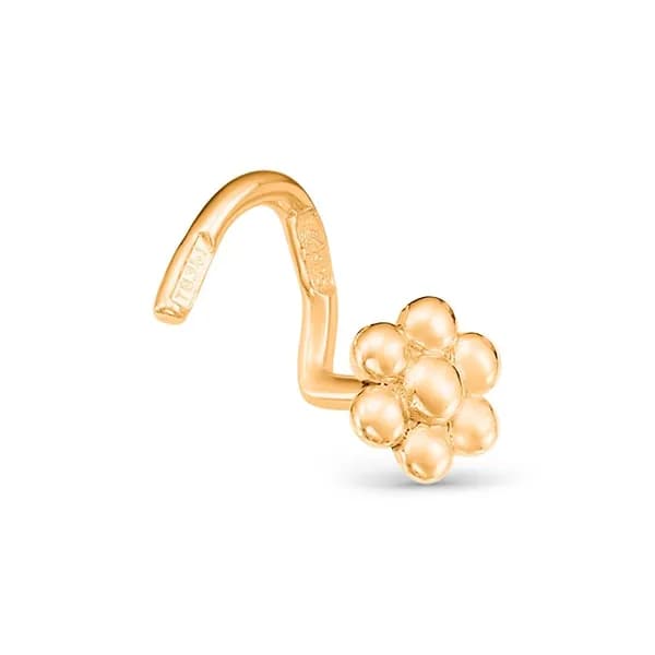 Пирсинг в нос из красного золота 585 пробы 585GOLD