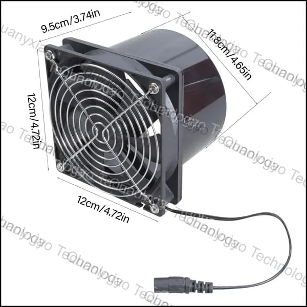 Вентиляционный канальный вентилятор 120мм 3000RPM с двойным шариковым подшипником и контроллером