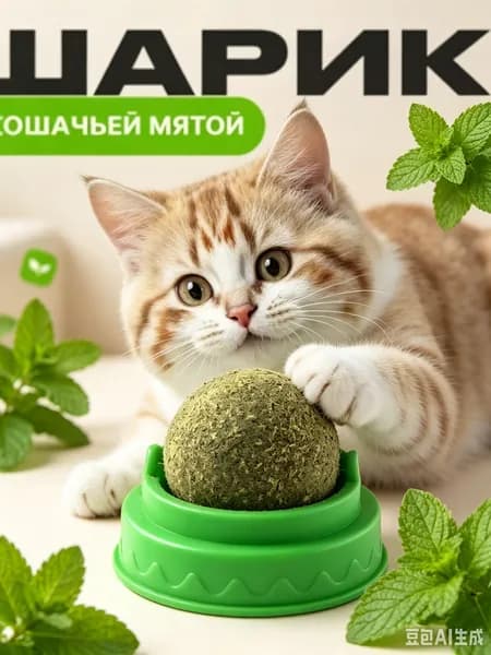 Лакомство для кошек, кошачья мята шарик