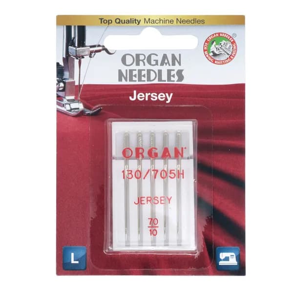 Иглы ORGAN для швейных машин Джерси № 70, 5 шт