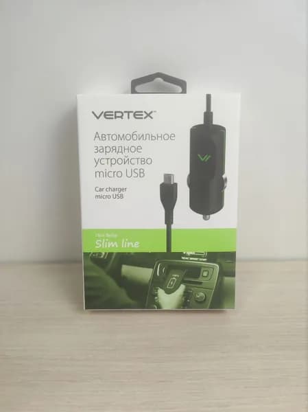 Автомобильное зарядное устройство Vertex 1,2A, micro usb