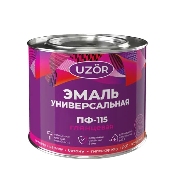 САЙВЕР Краска Гладкая, до 60°, Алкидная, Глянцевое покрытие, 1.8 кг, красный