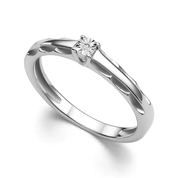 Серебряное кольцо DIAMANT-ONLINE с бриллиантом 925 пробы