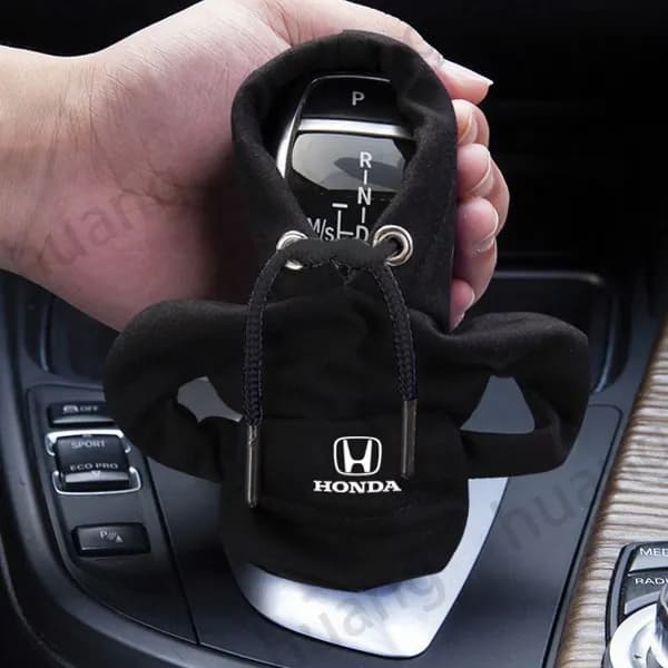 Автомобильная модная толстовка с капюшоном, чехол для ручки переключения передач, чехол для Honda.(светло-бежевый, черный)