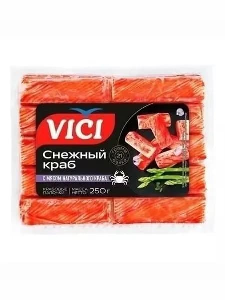 Крабовые палочки Vici с мясом натурального краба охлажденные 250 г