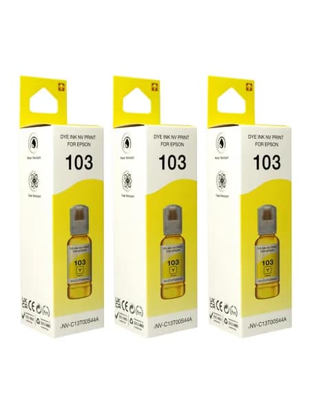 Комплект 3 шт. Чернила NV Print 103 для Epson L1110, L3100 (70 мл) Yellow