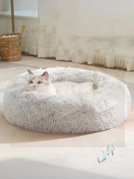 Подстилка для домашних кошек зимняя теплая с длинным ворсом, устойчивая к загрязнениям