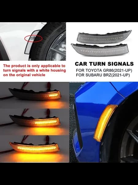 2 шт. передние указатели поворота для Subaru BRZ Toyota GR86