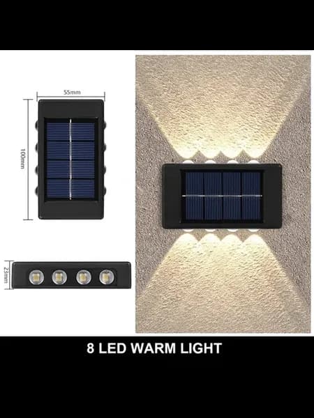 Солнечная лампа для наружного освещения Warm light 8LED